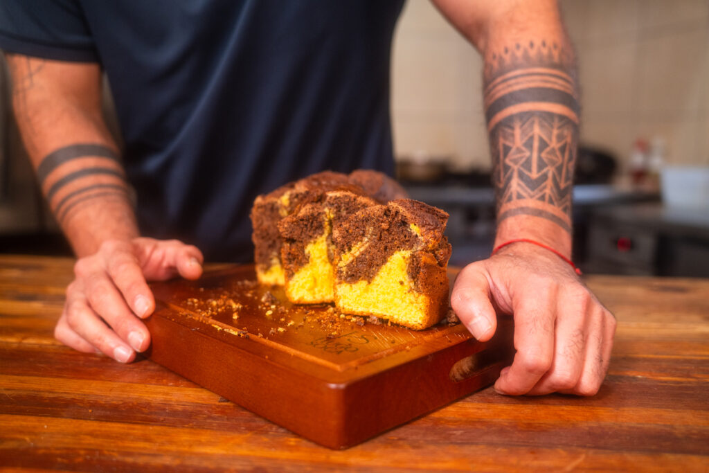 Budín de mandarinas y chocolate